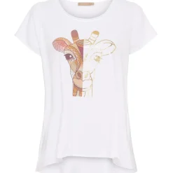 MARTA DU CHATEAU dame T-shirt MdcMarie 1535 - White Giraf