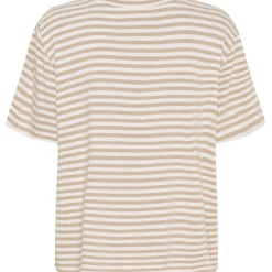 MARTA DU CHATEAU dame T-Shirt MdcEnrica 258036 - Beige Stripe Discount