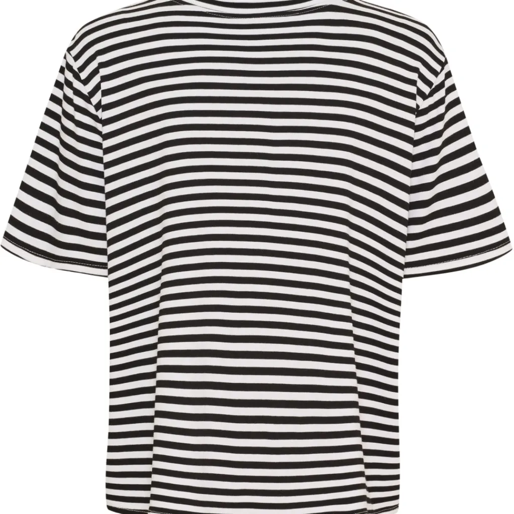 MARTA DU CHATEAU dame T-Shirt MdcEnrica 258036 - Black Stripe Sale
