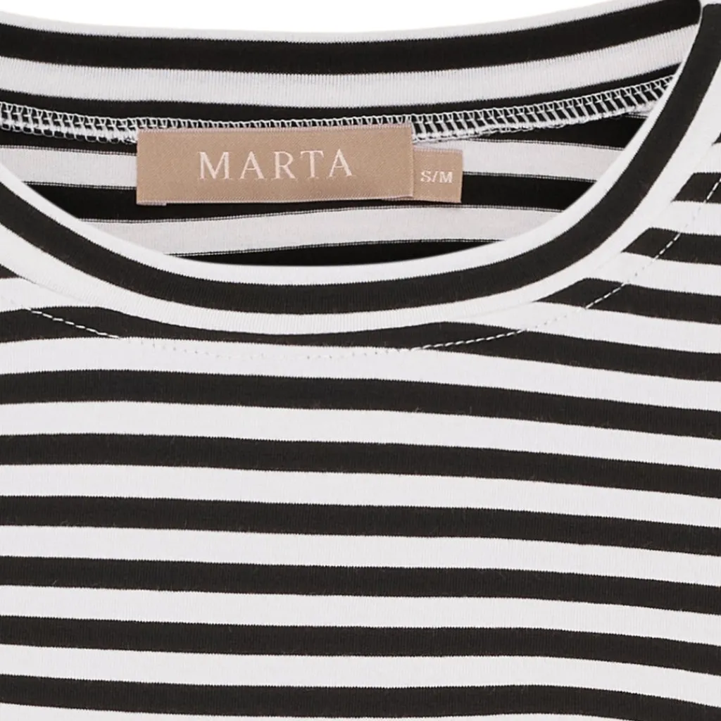 MARTA DU CHATEAU dame T-Shirt MdcEnrica 258036 - Black Stripe Sale