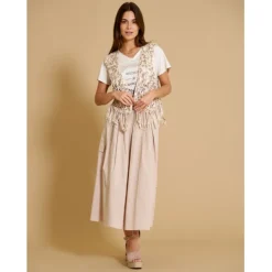 MARTA DU CHATEAU dame vest 473 - Multi Beige Discount