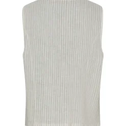 MARTA DU CHATEAU dame vest MdcEdel - Stripe Grey Clearance