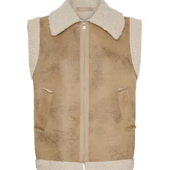 MARTA DU CHATEAU dame vest MdcValley 248347 - Beige8 Best