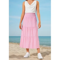 MARTA DU CHATEAU teen nederdel MDCJOSEFINA 5849 teen - 1487PrintFuxiaStripe Outlet