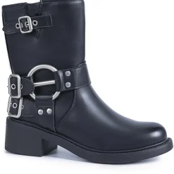 SHOES Milja Dame bikerstøvler 68242 - Black