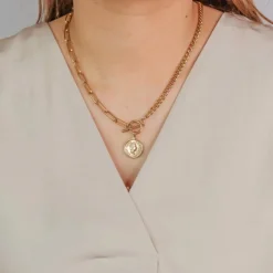 muun STUDIOS Panser Mønt Halskæde 18K belagt H041 - Guld