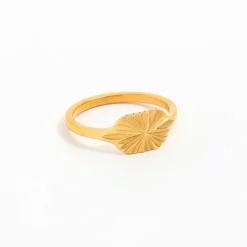 muun STUDIOS Sun signet Retangle Ring 18K belagt R060 - Guld Hot