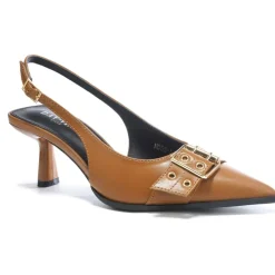 SHOES Nicolette dame slingback stiletter HD53-1 - Camel Discount