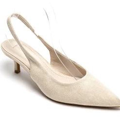 SHOES Ninelle dame slingback stiletter 1833 - Beige New