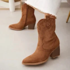SHOES Noelle dame cowboystøvler 2484 - Camel Outlet