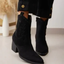 SHOES Noelle dame cowboystøvler 2484 - Black Best