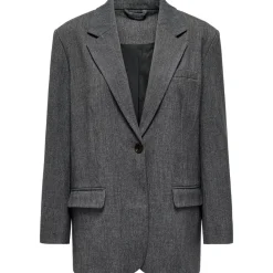 ONLY dame blazer ONLELISE - Dark grey melange Discount