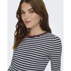 ONLY Dame Bluse ONLElene - Naval Academy Neo Birch Decadent Cho Sale