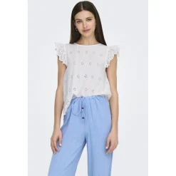 ONLY dame bluse ONLLOU - Bright White Discount