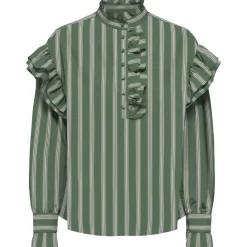 ONLY dame bluse ONLMALOU - Hedge Green PINK LADY + BONE WHITE Hot