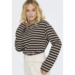 ONLY dame bluse ONLNEW - Black Coffee Birch Clearance