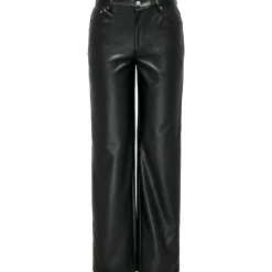 ONLY Dame Bukser FAUX LEATHER ONLKIRI - Black Hot