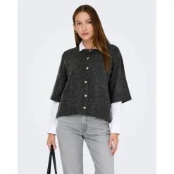 ONLY dame cardigan ONLCAMILLA - Dark grey melange Discount
