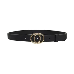 ONLY DAME FAUX LÆDER BÆLTE ONLRASMI - BLACK/SHINY GOLD BUCKLE Online