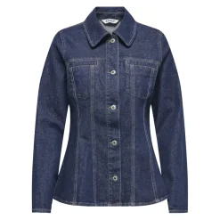ONLY dame jakke ONLELLE - Dark Blue Denim Detail RINSE New