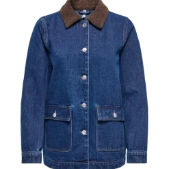 ONLY dame jakke ONLFRANKIE - Dark Blue Denim New