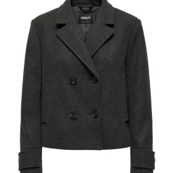 ONLY dame jakke ONLFREJA - Dark grey melange