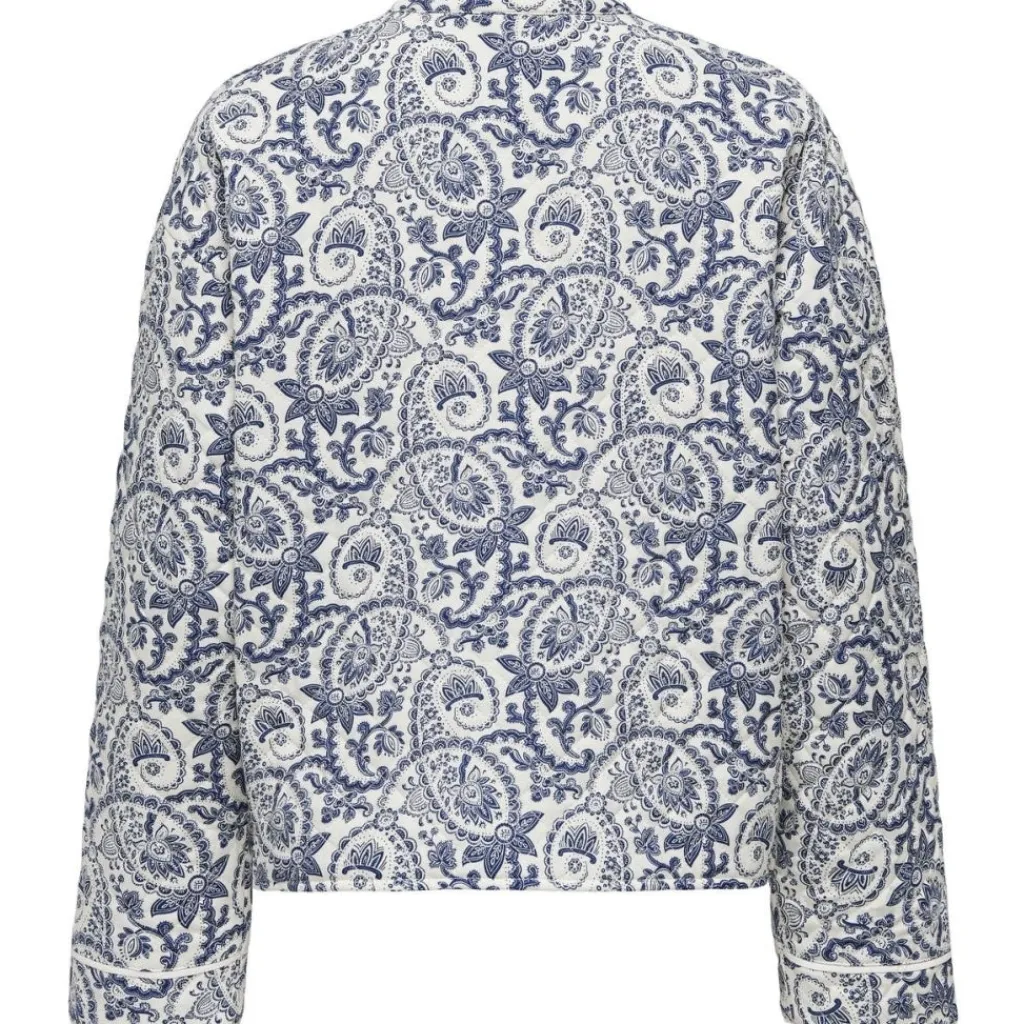 ONLY dame jakke ONLHALLIE - Cloud Dancer BLUE TILE PRINT