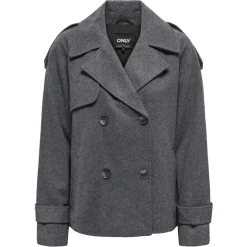 ONLY dame jakke ONLMAISY - Dark Grey Melange Black lining