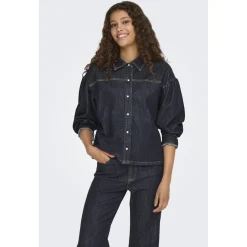 ONLY dame jakke ONLNORELA - Dark Blue Denim Best