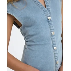 ONLY DAME KJOLE ONLBABE - Light Blue Denim Clearance