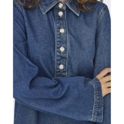 ONLY dame kjole ONLFREYA - Medium blue denim Outlet