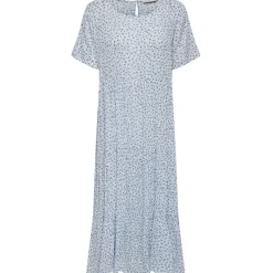 ONLY dame kjole ONLMAYA - Cloud Dancer JOHANNE BLUE DITSY Sale
