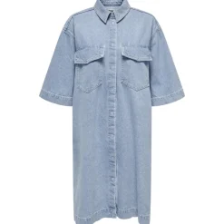 ONLY dame kjole ONLSOPHIE - Light Blue Denim Sale