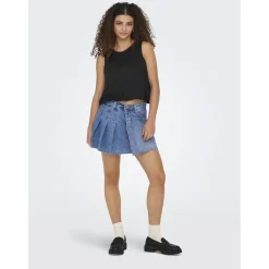 ONLY dame nederdel ONLKADIE - Light Blue Denim Best