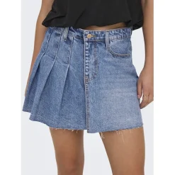 ONLY dame nederdel ONLKADIE - Light Blue Denim Best