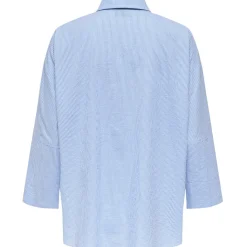 ONLY dame skjorte ONLAUGUSTA - Cloud Dancer BLUE STRIPES Outlet
