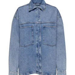 ONLY dame skjorte ONLEMMIE - Light Blue Denim Discount