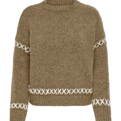 ONLY dame strik ONLAMANDA - Malt Ball Cloud Dancer Sale