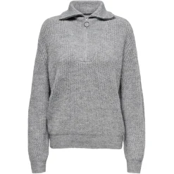 ONLY dame strik ONLBAKER - Medium grey melange Outlet
