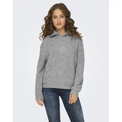 ONLY dame strik ONLBAKER - Medium grey melange Outlet