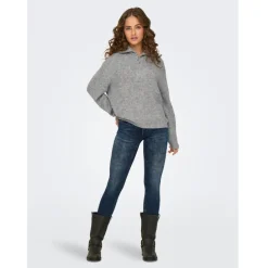 ONLY dame strik ONLBAKER - Medium grey melange Outlet