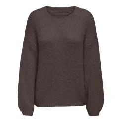 ONLY dame strik ONLNORDIC - Seal Brown Clearance