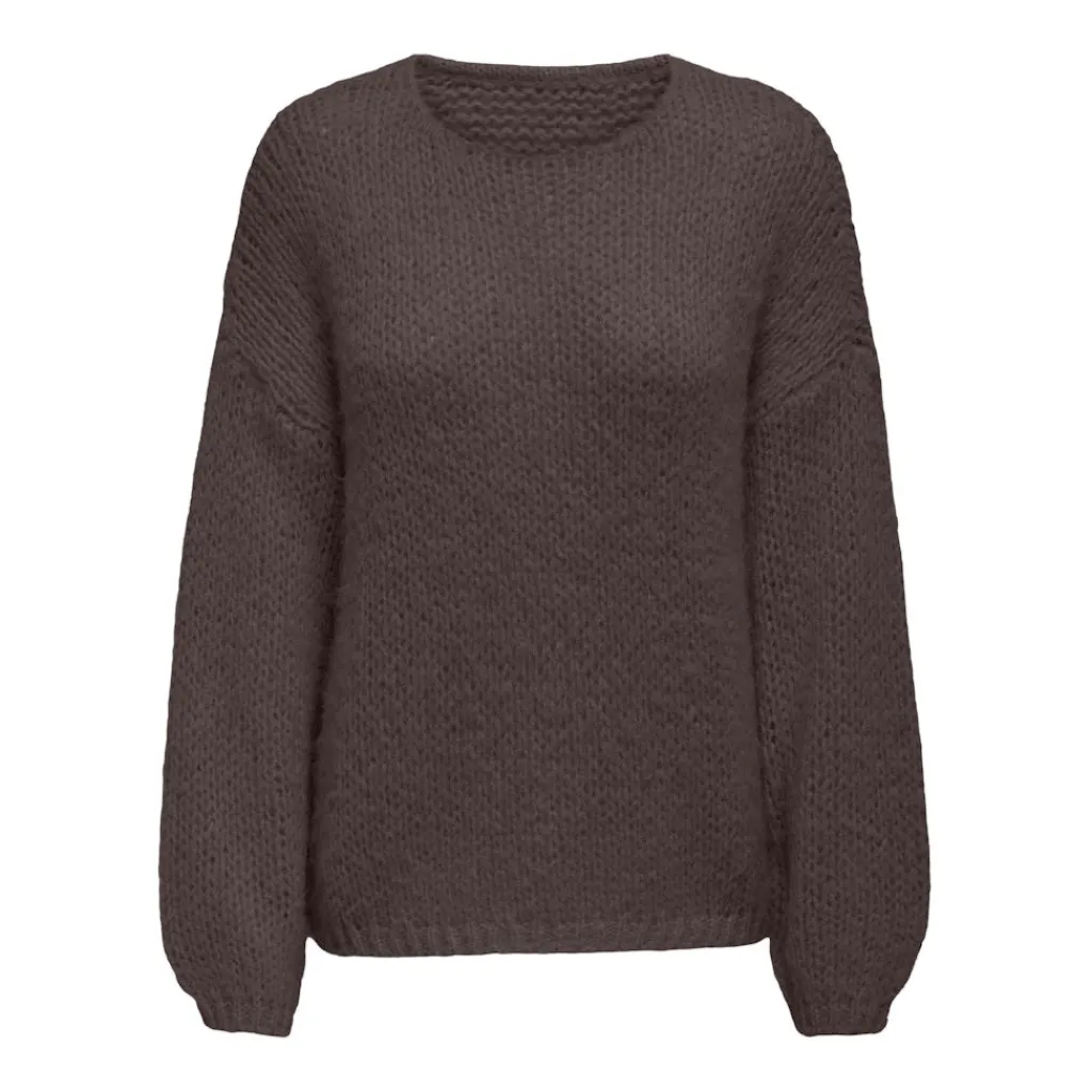 ONLY dame strik ONLNORDIC - Seal Brown Clearance