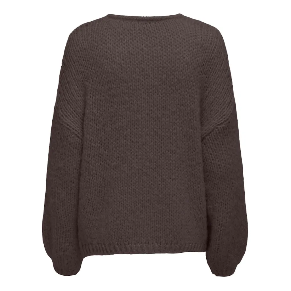 ONLY dame strik ONLNORDIC - Seal Brown Clearance