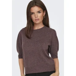 ONLY dame strik ONLRICA - Rose Brown Melange