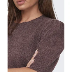 ONLY dame strik ONLRICA - Rose Brown Melange