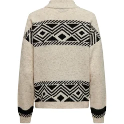 ONLY dame strik ONLVICTORIA - Pumice Stone BLACK JACQUARD Clearance