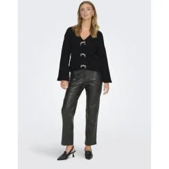 ONLY dame strik trøje ONLDONNA - Black Online