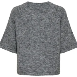 ONLY dame striktrøje ONLAZU - Dark grey melange Clearance