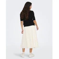 ONLY DAME STRIKTRØJE ONLVENICE - Black White Pearls